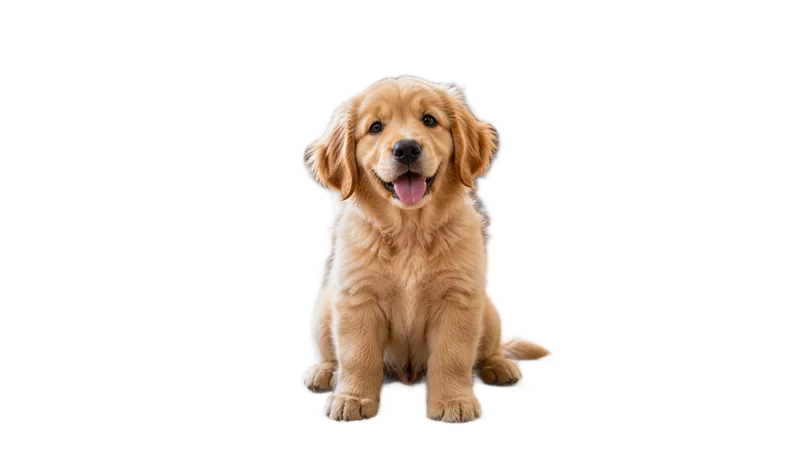The puppy on a transparent background